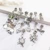 1 Mariposa Elefante Tortuga Colgante de Agujero Grande Accesorio Aleación DIY Pulsera Collar Pulsera con Dijes de Agujero Grande