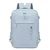 Nova bolsa de computador casual para viagens curtas e negócios, mochila simples de cor sólida para armazenamento externo, mochila estudantil para aulas