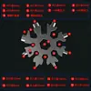 Chave de Floco de Neve Multifuncional Ferramenta Combinada para Exterior Ferramenta Octogonal Chave de Fenda Abridor de Garrafa Chave Portátil Atacado