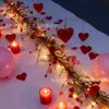 Nueva Enredadera de Bayas en Forma de Corazón para el Día de San Valentín Transfronteriza para Decoración del Hogar, Colgante de Puerta de Boda, Decoración de Pared, Enredadera de Corazón de Bayas