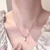 Collar de plata con temperamento y sentido del diseño nicho, hada mariposa, cadena para clavícula de estilo extranjero, personalidad de alto sentido, dulce, cool, cadena para combinar