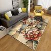 Alfombra nórdica moderna y sencilla, estrictamente seleccionada, con diseño de flores abstractas, para el hogar, el hotel, la sala de estar, el dormitorio y la mesita de noche, lavable.