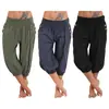 2018 Verano Nuevo Pantalones Casuales Aladdin Talla Extra Pantalones para Gordos Wish Aliexpress Ebay Pantalones Crop Holgados