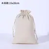 Bolsa de tela de algodón con cordón spot bolsa de embalaje de tela de algodón y lino bolsa de algodón para impresión de logotipo al por mayor