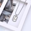 Colgante de collar de acero de titanio europeo y americano estilo hip-hop para hombre colgante de perla colgante retro joyería de aleación collar de acero inoxidable