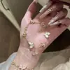 Mariposa de Nube Sueño Superficial Pulsera de Mariposa Brillante Estilo Coreano para Mujeres Dulce Gentil Lujo Ligero Gama Alta Versátil Joyería de Mano
