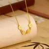 Colar Pingente Ping An Joy Feminino Nacional Tendência Novo Chinês 2025 Novo Luxo Leve Elegante Corrente para Clavícula Presente para Namoradas