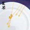 Colar de Cabaceira Atrai-Dinheiro Quebra-Gelo Venda Quente Live Streaming Tiktok, Bússola de Alta Retenção de Cor, Colar Feminino Fênix Floral Atacado