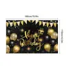 Telón de Fondo de Cumpleaños Nuevo Estilo Transfronterizo Poliéster Accesorios de Fiesta Decoración de Escena con Globos Banner de Cumpleaños Tapiz Colgante