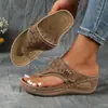 Dropshipping internacional de novas sandálias de cunha chinelo de verão, estilosas e versáteis, leves, confortáveis, frescas e respiráveis