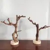 Decoração Original de Galho de Madeira com Tronco e Ornamento de Base para Exibição em Mesa de Centro Brinquedo Artesanal Suporte de Madeira Maciça para Joias