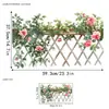 Adesivos Criativos, Bonitos e Simples de Trepadeira de Rosas para Cercas, Adesivos de Parede, Adesivos Autoadesivos de Flores Trepadeiras Decorativos para Restaurantes e Salas de Estar