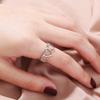 Jóias transfronteiriças europeias e americanas Vintage Abertura Ajustável Conjunto de Cobre Zircon Lightning ECG Anel Anel de Casamento para Mulheres