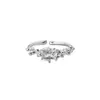 Anillo Rosa de Zirconia Estilo Coreano para Mujer Nicho Gama Alta Lujo Ligero Estilo Ins Abierto Versátil Apilable Dedo Índice Anillo de Verano