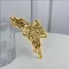 Design Personalizado Clipe Borboleta Líquido Metal Vento Frio Parte de Trás da Cabeça Grande Clipe Tubarão Novo Grampo de Cabelo Acessórios de Cabelo