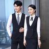 Chaleco Unisex Ropa de Trabajo Chaleco de Mujer Versátil Ropa de Negocios Conjunto de Tres Piezas Chaleco Coreano para Mujer Chaleco Chaqueta sin Mangas
