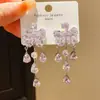 Brincos de Agulha de Prata Luxo Leve Zircônia Borboleta Flor Gota d'Água Retrô Francês Elegante Exquisito Personalidade de Nicho Brincos de Alta Qualidade