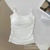 Camisola Vintage Estilo Hong Kong Contraste de Color Falso Dos Piezas Plisado Delgado de Tirantes Versátil Casual Falso Dos Piezas Top Corto