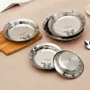 Plato de Acero Inoxidable de Grado Alimenticio para Niños Plato de Cena de Dibujos Animados para Bebé Plato de Verduras Disco de Frutas Casero Engrosado Anticaídas