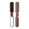 Pente de Cabelo com Cerdas Portátil de Viagem Pente Portátil Feminino Topo Craniano Alto Estilo Fofo Pente Dobrável Espelho Integrado