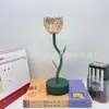Luz Noturna de Vidro Tulipa LED Transfronteiriça Presente Dia das Mães Hotel e Pousada Mesa de Cabeceira Flor Eterna USB Luz de Ambiente