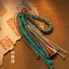 Nuevo llavero tejido a mano estilo chino estilo Xizang, artículo decorativo, cadena para teléfono, accesorio colgante para bolso semiacabado