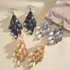 Pendientes de Hoja Transfronterizos Europeos y Americanos para Mujer, Pendientes de Parche de Nicho con un Toque de Lujo Ligero y de Alta Gama, Accesorios Versátiles y de Moda
