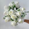 11 Flor Artificial Rosa Bud Bingxin alta calidad Hidratante Visual Decoración del Hogar Mesa de Comedor Flor Rosa Boda