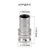 Conector industrial rápido padrão alemão tipo chave conector rápido Cam baixa pressão aço inoxidável cartão madeira tipo E cabeça macho tubo de água