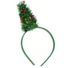 Novedades transfronterizas: Diademas navideñas con lentejuelas rojas y verdes, diademas de árbol de Navidad, tocados festivos y temáticos para fiestas, al por mayor