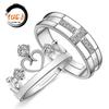Yibaijia nuevo anillo de pareja de corona de moda para mujer anillo de pareja Príncipe y Princesa propuesta hombre y mujer anillo de plata al por mayor