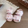 Sandálias de Princesa para Meninas 2026 Novo Verão Sapatos Infantis Solado Macio Sandálias Elegantes com Laço de Ballet para Bebês Meninas