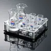 Copa Moutai, copa de vino pequeña, copa de cristal, vertedor de 10 ml, juego de siete piezas, blanco