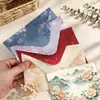 Sobres Florales Vintage en Relieve con Paisajes de Primavera Transfronterizos con un Toque de Lujo, Invitaciones Frescas y Románticas para Ocasiones Especiales