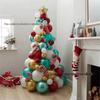 Nova árvore de Natal colorida látex muleta vermelha filme de alumínio Balão de Natal shopping cozinha janela decoração de festa balão