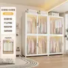 Armario de acero de estilo moderno para ropa de bebé, estable y duradero, a prueba de polvo, colgable, armario modular con almacenamiento compartimentado