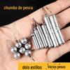 Chumbo de pesca cilíndrico longo esférico invertido anzol de pesca invertido chumbo de arremesso longo grupo de pesca Texas chumbo anti-enrosco americano Luya