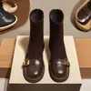 Botas Martin de moda para mujer estilo británico, nueva colección otoño/invierno 2026, forradas de felpa, suela gruesa, botines Chelsea ajustados al tobillo