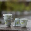 Taza de Té de Loquat Pintada a Mano de Jingdezhen Taza de Té de Barro de Jade Blanco y Verde Taza Maestra Frutal Pintada a Mano Juego de Té Taza para el Hogar