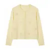 Suéter Cardigan de Punto Pesado con Bordado de Mariposa Tridimensional Nuevo Otoño 2026 Coreano Dulce