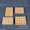 Gradilla de madera de 12 orificios para tubos de ensayo, experimental, multifuncional, gradilla para exhibición de tubos colorimétricos, base de madera maciza, soporte de vidrio para tubos de ensayo