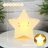 Luz de Noche LED Creativa, Lámpara de Conejito Brillante Linda, Adorno de Lámpara de Mesita de Noche para Habitación, Nuevo Regalo Creativo Hecho de Vinilo