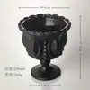 Taça de cristal vintage em relevo para sorvete e sobremesa, copo alto de vidro doméstico estilo europeu, alto valor estético