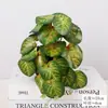 Colgantes de Pared de Plantas Artificiales de Alta Calidad, Adornos Decorativos de Hoja Agujereada para Interiores, Venta al por Mayor de Hojas de Taro Artificiales Coloridas Transfronterizas