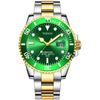 Live Watch transparente fundo de aço inoxidável ouro água fantasma calendário forte simulação luminosa mecânico turbilhão moda cinto de aço homens
