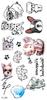 Pegatinas de tatuaje de la serie TL especial transfronteriza, resistentes al agua, con combinación de animales y plantas, pegatinas de tatuaje de transferencia de agua en stock.
