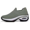 Zapatos Mecedores de Altura Interna para Mujer Transfronterizos 2025 Primavera Nuevos Zapatos de Malla Voladora Slip-on Cómodos Casuales