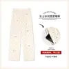Nuevos pantalones de pijama para mujer primavera-verano, pantalones de casa de algodón puro lavados, corte holgado, finos, transpirables, suaves, se pueden usar fuera