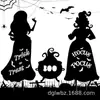 Decorações de Jardim Externo para Halloween: 3 Silhuetas Grandes de Bruxa Pretas para Decoração de Jardim de Halloween