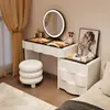 2026 Nuevo Tocador de Madera Maciza Dormitorio Simple Moderno Pequeño Estilo Crema Mesita de Noche Mesa de Maquillaje Tocador Gabinete Integrado